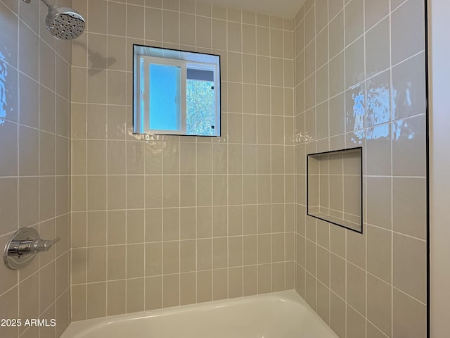 full bath with shower / bathing tub combination