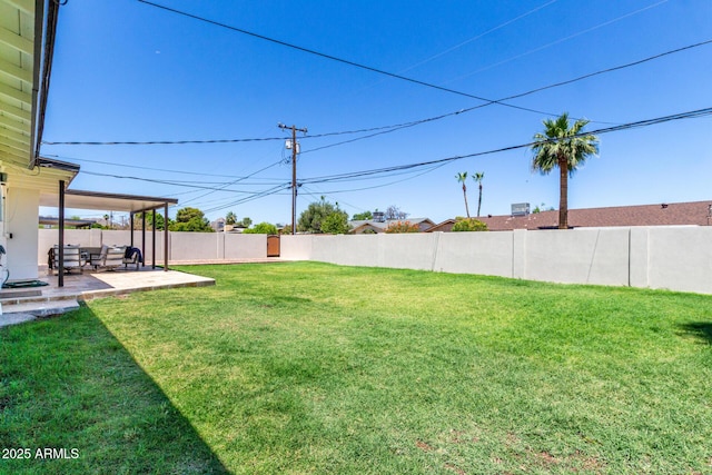 3050 E Cholla St E, Phoenix, AZ 85028 - fenced backyard with a patio area