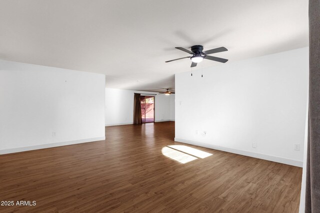 14215 N 36th Way, Phoenix, AZ 85032 - spare room featuring a ceiling fan, wood finished floors, and baseboards