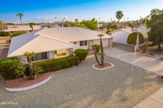 view of front of home featuring a garage