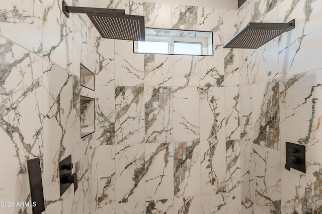 bathroom view of a tile shower