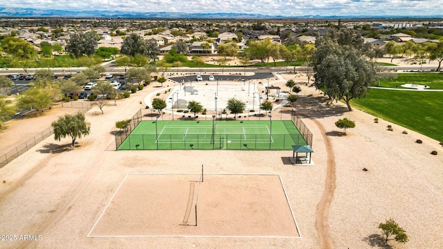 bird's eye view with a residential view