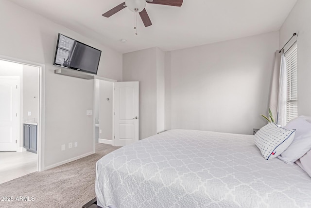 557 S Lemon Ct, Gilbert, AZ 85296 - carpeted bedroom featuring baseboards and a ceiling fan