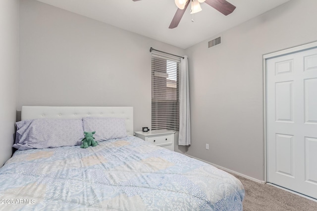 557 S Lemon Ct, Gilbert, AZ 85296 - carpeted bedroom featuring baseboards and ceiling fan