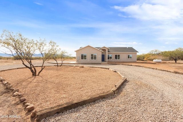 view of single story home