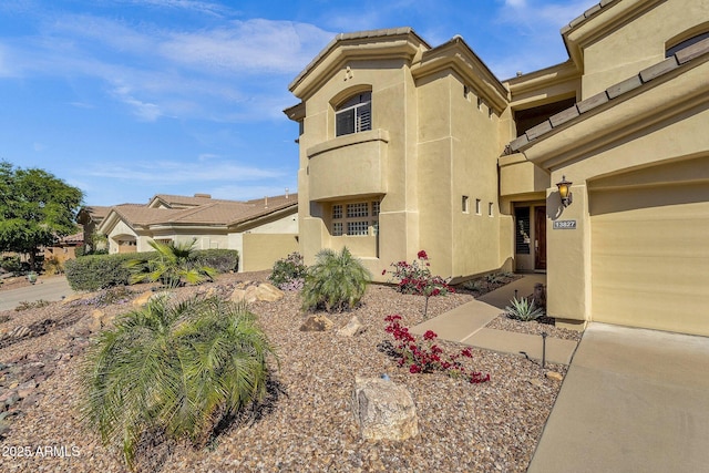13827 N Mesquite Ln, Fountain Hills, AZ 85268 - exterior space with a garage and stucco siding