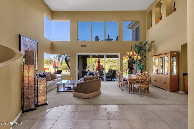 13827 N Mesquite Ln, Fountain Hills, AZ 85268 - tiled living area with visible vents