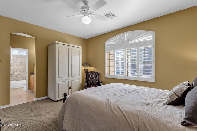 13827 N Mesquite Ln, Fountain Hills, AZ 85268 - bedroom featuring carpet, visible vents, multiple windows, and baseboards