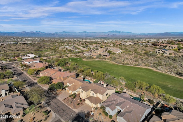 13827 N Mesquite Ln, Fountain Hills, AZ 85268 - drone / aerial view featuring a mountain view, golf course view, and a residential view