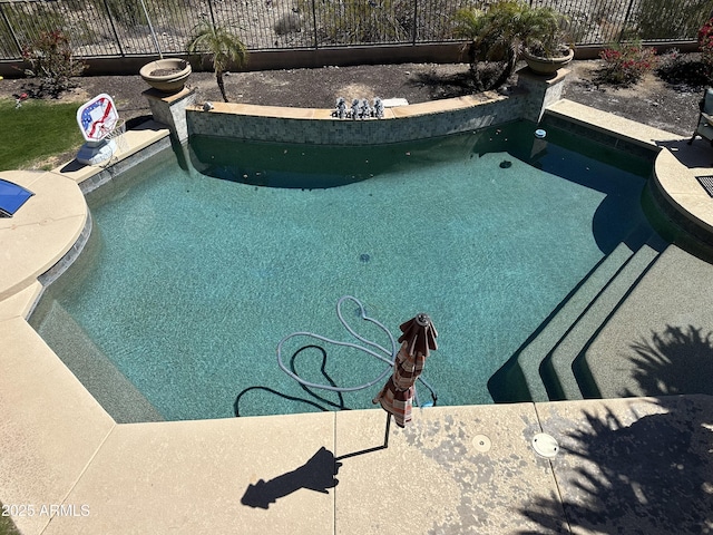 outdoor pool with fence