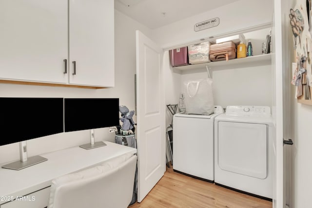 5450 E Deer Valley Dr Unit 1004, Phoenix, AZ 85054 - laundry room featuring independent washer and dryer, light wood finished floors, and an office area