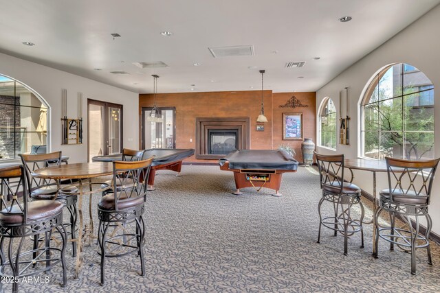 5450 E Deer Valley Dr Unit 1004, Phoenix, AZ 85054 - playroom featuring carpet floors, pool table, and recessed lighting