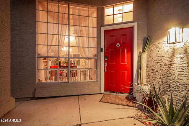 view of doorway to property