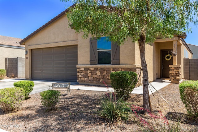 view of front of home featuring a garage