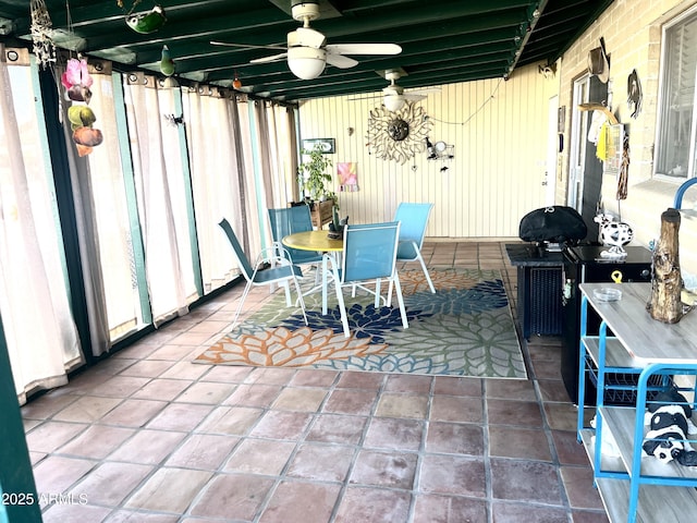 361 W Placer St, Ajo, AZ 85321 - sunroom / solarium with outdoor dining space and a ceiling fan