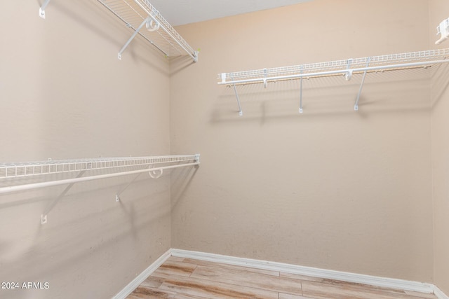 spacious closet with wood-type flooring