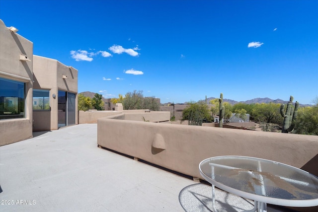 25483 N Wrangler Rd, Scottsdale, AZ 85255 - view of patio / terrace with a balcony and a mountain view