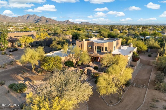 25483 N Wrangler Rd, Scottsdale, AZ 85255 - aerial view of property's location with mountains