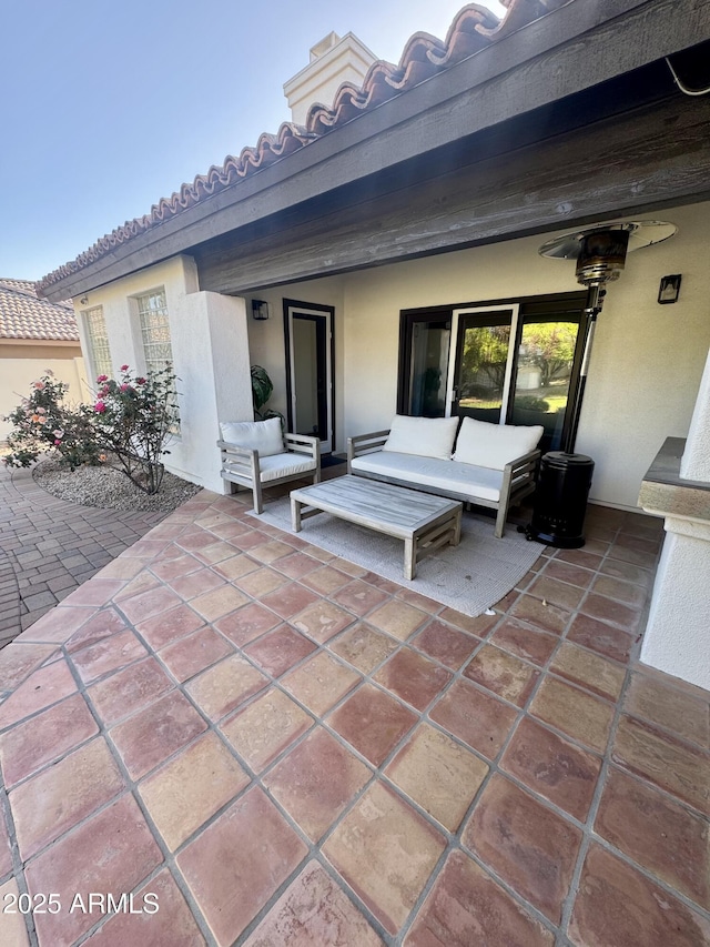 view of patio / terrace with an outdoor living space