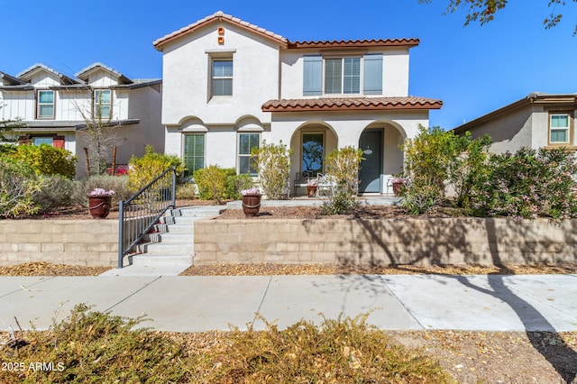 view of mediterranean / spanish house