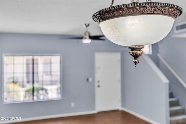 2954 N Oregon St Unit 6, Chandler, AZ 85225 - foyer entrance with stairway and a ceiling fan