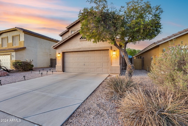 view of front of house featuring a garage