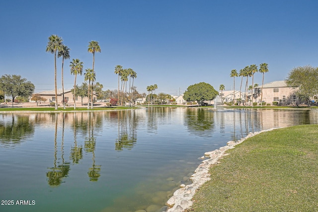 property view of water with a residential view