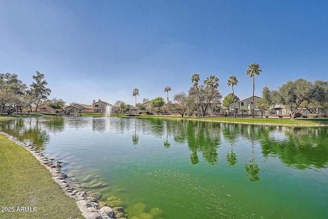 property view of water with a residential view