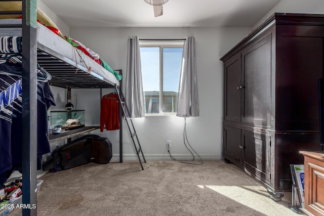 view of carpeted bedroom