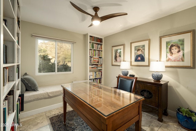 office with ceiling fan