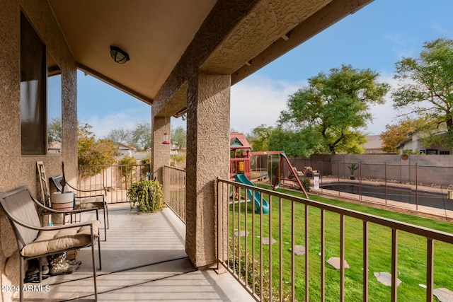 view of balcony