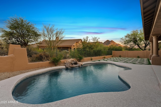 24645 N 117th St, Scottsdale, AZ 85255 - view of swimming pool with a fenced backyard and a patio area