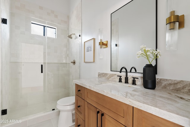 24645 N 117th St, Scottsdale, AZ 85255 - full bath featuring toilet, vanity, and a stall shower