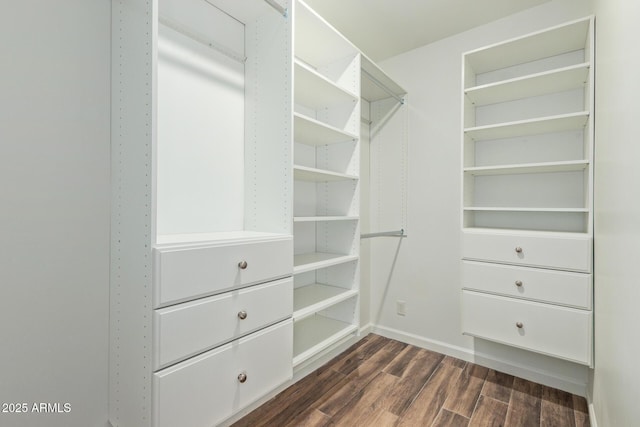 6628 N 2nd Ave, Phoenix, AZ 85013 - walk in closet with dark wood-type flooring