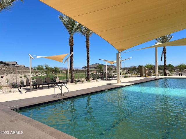 view of pool with a patio area