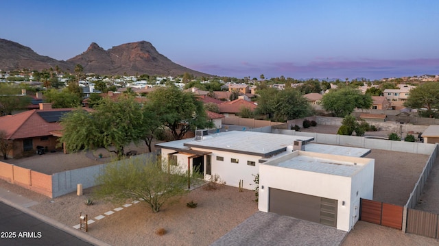 14025 N 11th Pl, Phoenix, AZ 85022 - aerial view at dusk of a residential view and a mountain view