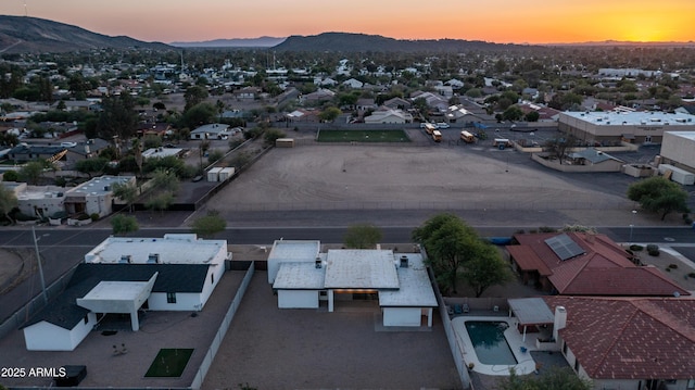 14025 N 11th Pl, Phoenix, AZ 85022 - aerial view at dusk of a mountain view and a residential view
