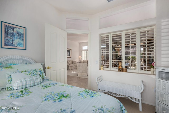 view of carpeted bedroom