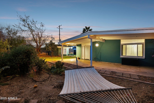 exterior space featuring a patio area