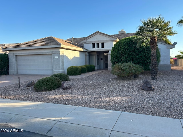 view of front of home featuring a garage