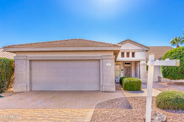 view of front of house featuring a garage