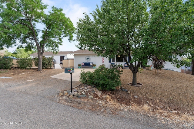 6289 E Duchess Dr, Prescott Valley, AZ 86314 - view of front of house with a patio and an outdoor living space