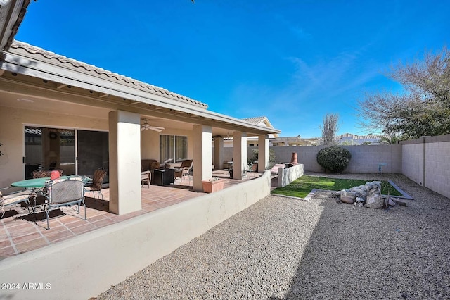 view of yard with a patio