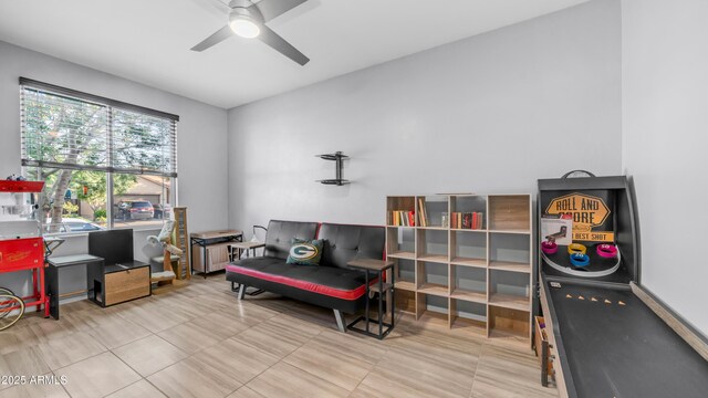 11742 W Chase Ln, Avondale, AZ 85323 - living area with a ceiling fan and tile patterned floors