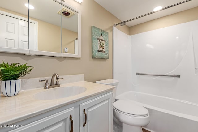 10330 W Thunderbird Blvd Unit A301, Sun City, AZ 85351 - bathroom featuring vanity, toilet, and washtub / shower combination