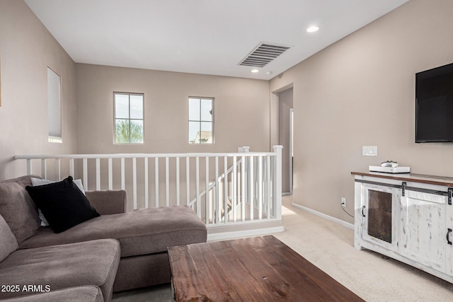 view of carpeted living room