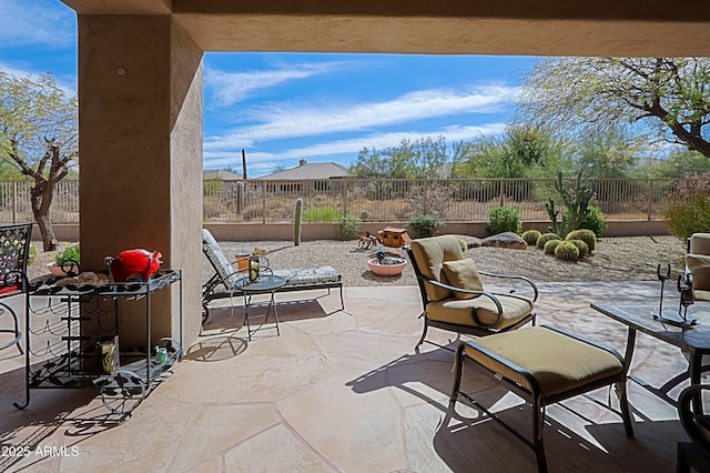 view of patio / terrace with a fenced backyard