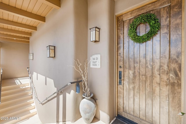 view of doorway to property