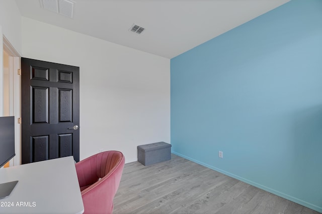 office featuring light hardwood / wood-style floors