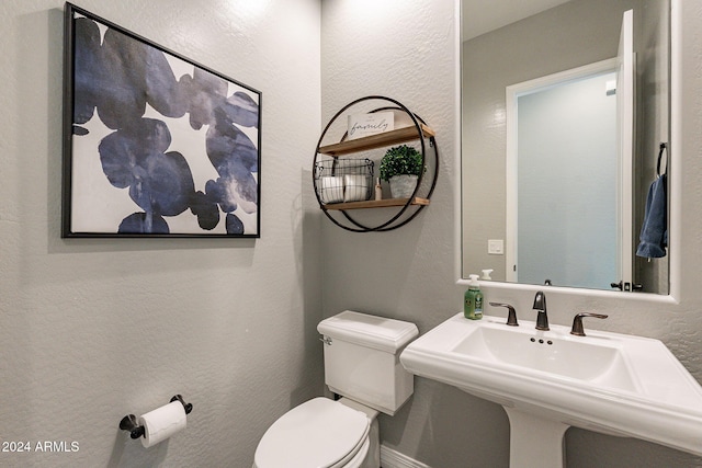 bathroom with toilet and sink